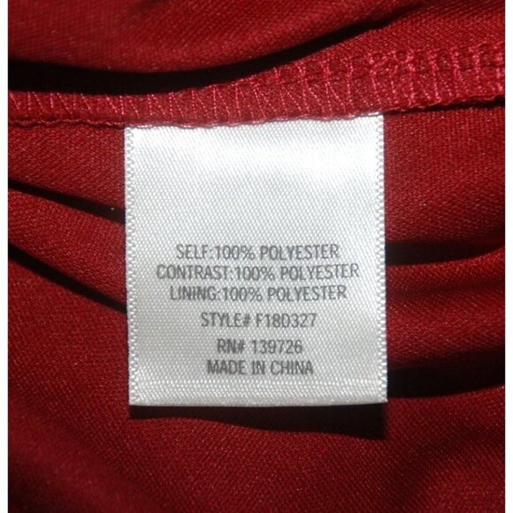 Francesca's Burgundy Rust Sheath Dress Size L Lined Embroidered Lace Fit & Flare - Picture 13 of 14